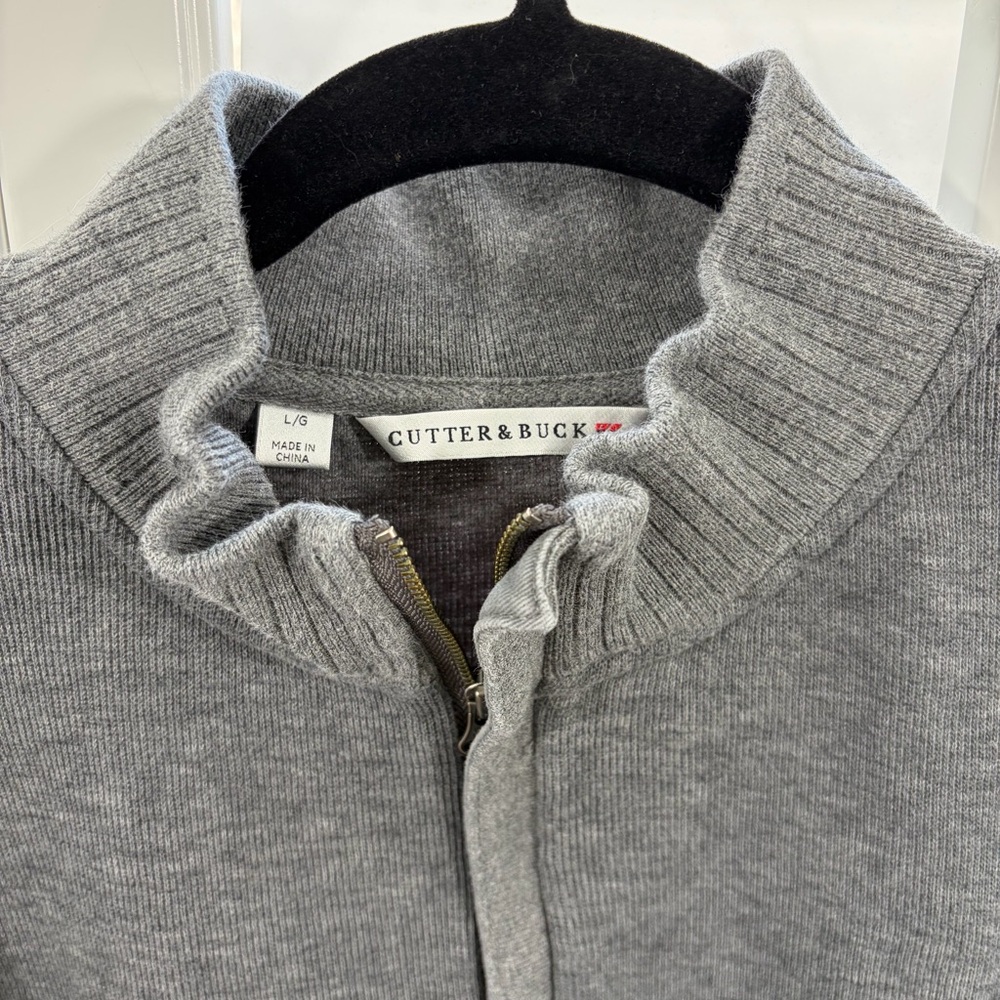 Cutter & Buck Gray Quarter-Zip Pullover Sweater (XL) - Picture 3 of 8